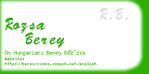 rozsa berey business card